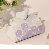 NEW HOME CAR GIRLY TEA TULIP NAPKIN STORAGE BOX_CWMM2244