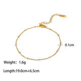 18K GOLD BEADED CHAIN ANKLET NON TARNISH_CWAJE4630