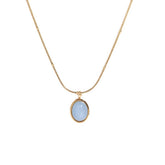 OVAL AQUAMARINE NECKLACE_CWAJE1600