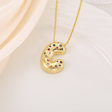 CREATIVE GLOSSY COLORFUL LETTER PENDANT NECKLACE_CWMM5877