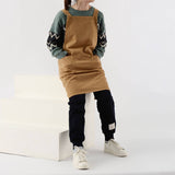 Waterproof Solid Color Linen Aprons With Pockets_Cwmm3303