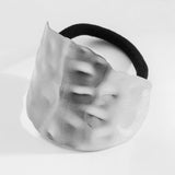 MINIMALIST KOREAN METAL HAIR TIE TEXTURED SHINE_CWAHA6248