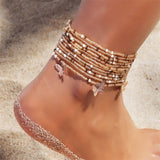 BOHO BEADED BUTTERFLY ANKLET HANDMADE STYLE_CWMM6346