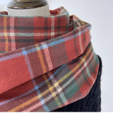 PLAID WINTER SCARF VINTAGE TASSEL SHAWL FOR WOMEN_CWASC1473