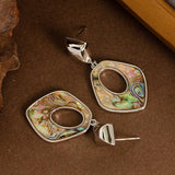 FASHIONABLE COLORFUL NATURAL ABALONE EARRINGS_CWMM4351