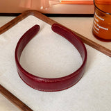 Vintage Leather Wide Headband Women Retro Style_Cwaha07781