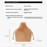 PLUSH BUCKET BAG WOMEN HANDBAG CROSSBODY TOTE_CUAB00547