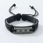 SIMPLE HAND WOVEN VINTAGE LEATHER BRACELET_CWMM4517