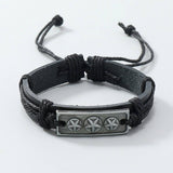 SIMPLE HAND WOVEN VINTAGE LEATHER BRACELET_CWMM4517
