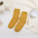 Winter Warm Mid-Tube Socks Solid Color Socks_Cwms0970