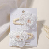 FRESH DAISY HAIR CLIP SET HANDMADE FABRIC CLIPS_CWAHA6712