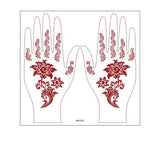 REALISTIC HENNA TATTOO STICKERS BROWN RED LACE_CWMM8361