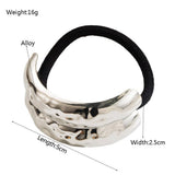 MINIMALIST METAL SHINY GEOMETRIC KNOT HAIR TIE_CWAHA6184
