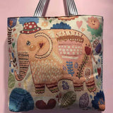 RETRO EMBROIDERED KNITTED BAG SHOULDER TOTE BAG_CWAB1669