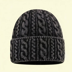 Unisex Cable Knit Beanie Winter Warm Hat_Cwah04763