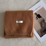 Wool Knit Narrow Scarf Warm Winter Neck Scarf_Cwasc2279