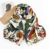 Retro Clip-On Large Flower Warm Short Beard Scarf_Cwasc0487