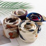 RETRO ART DECO SMALL SQUARE SCARF VERSATILE_CWASC0925