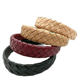 ELEGANT SOLID PU WOVEN DIAMOND HEADBAND_CWAHA6321