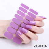 Solid Nail Film Stickers 16Pcs Set_Cwmm11205