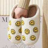CUTE SEVEN SMILING FACE FUZZY SLIPPERS WOMEN_CWSHS0252