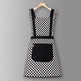 HOUNDSTOOTH SOLID COLOR WATERPROOF WORK APRON_CWMM6792