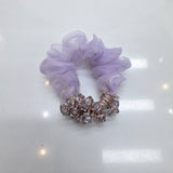 ELEGANT SQUARE CRYSTAL SCRUNCHIE CUTE HAIR TIE_CWAHA6775