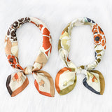 ELEGANT FLORAL SATIN SCARF FOR WORK SUN PROTECTI_CWASC1164