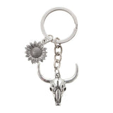 ALLOY OX HEAD KEYCHAIN PENDANT_CWMM0581