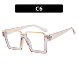 FASHIONABLE SQUARE FLAT GLASSES ANTI BLUE LIGHT_CWASG0317