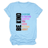Trendy Womens Tee With Kindness Slogan
