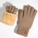 Women Christmas Style Cold-Proof Knitted Gloves_Cwag0121