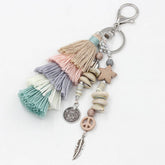 BOHEMIAN STYLE STRING MULTI LAYER TASSEL KEYCHAIN_CWMM3553
