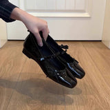 SILVER LEATHER MARY JANES WITH BOW STRAP_CWSHF0073