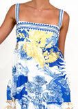 Vacation Style Long Printed Halter Dress