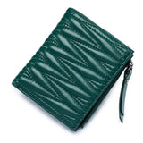 FASHION LEATHER EMBROIDERED SHORT FOLDING WALLET_CWAB3784