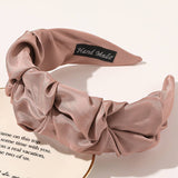 SOLID RUCHED WIDE SIMPLE CASUAL HEADBAND _CWAHA0243