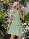 V-Neck,Cinched Waist Country Casual Halter Dress