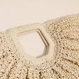 SQUARE HANDLE SEMI CIRCLE PORTABLE STRAW BAG_CWAB1869