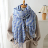 Vintage Houndstooth Faux Cashmere Scarf-Long Wrap_Cwasc1445