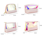 SPLICING LASER PORTABLE TRANSPARENT COSMETIC BAG_CWAB1085