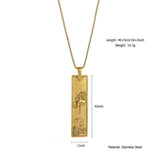 Zodiac Tag Necklace Stainless Ste Vintage Style_Cwmm8868