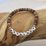 COLORFUL POLYMER CLAY LETTER BEADED BRACELET_CWMM3570