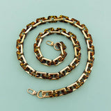 47 24ACRYLIC LEOPARD PRINT BAG CHAIN PHONE STRAP_CWMM5094