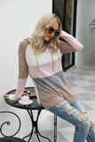 Women Color Matching Stripe Hoodie_Cwohol0459