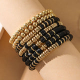 SIMPLE STACKED DISC BEAD BRACELET SET_CWMM3531