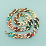 LARGE RESIN ACRYLIC BAG CHAIN WIDE SHOULDER STRAP_CWMM5097