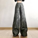 Street Fashion High-Waisted Loose Wide-Leg Pants