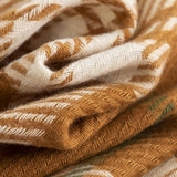 Women Simple Plaid Warm Scarf