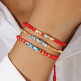 MULTI COLOR GLASS FLAT DEVIL EYE BRACELET_CWMM3848